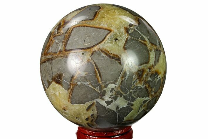 Crystal Filled, Polished Septarian Sphere - Utah #167616